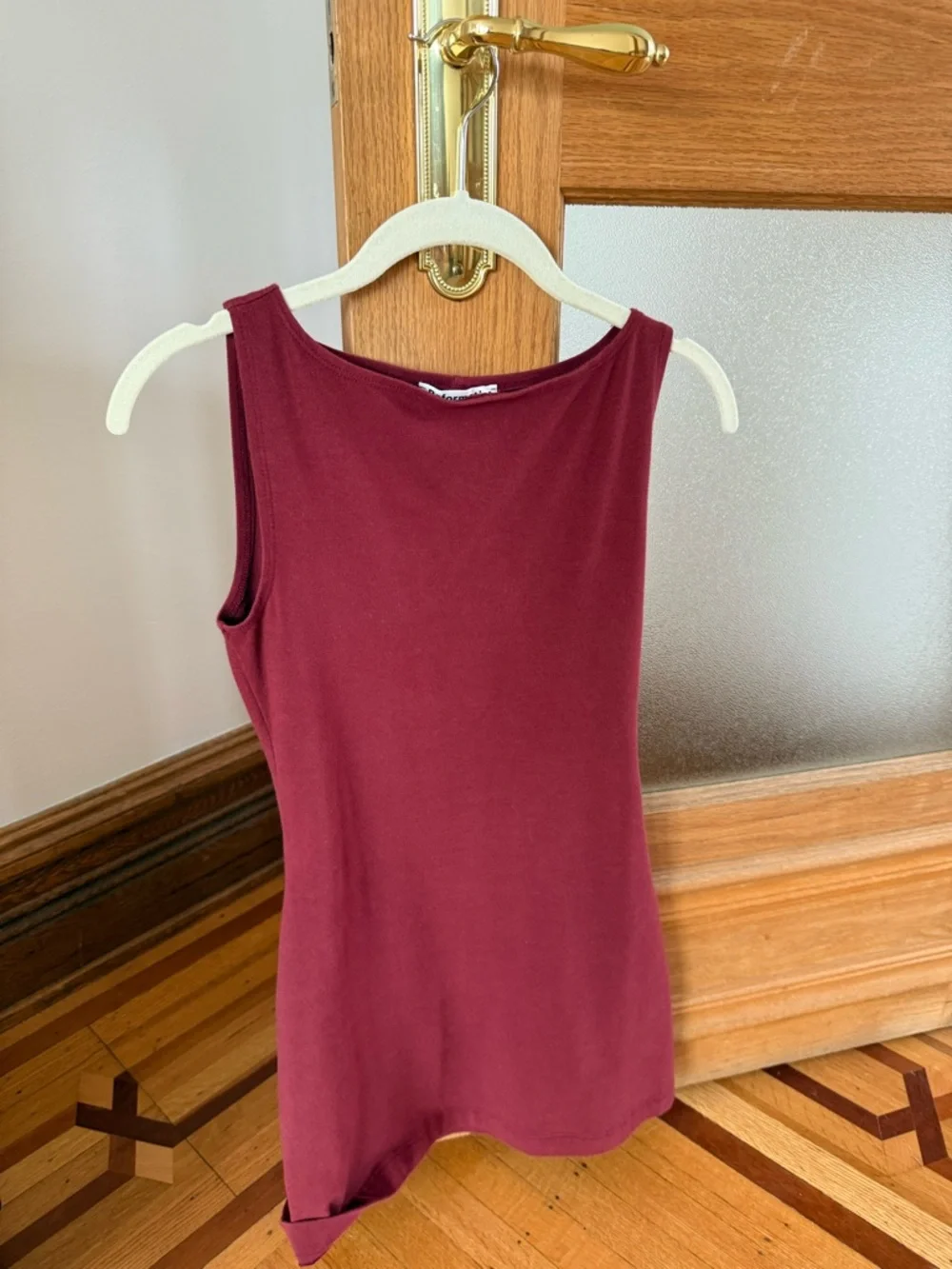Reformation Sleeveless Burgundy Mini Dress - Picture 4 of 6
